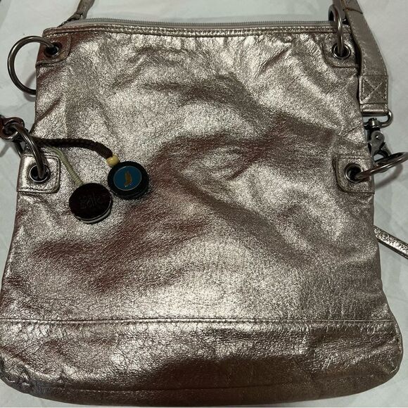 The Sak Platinum gold adjustable fold over crossbody bag - Picture 10 of 16